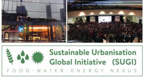 Sustainable Urbanisation Global Initiative (SUGI) Food-Water-Energy Nexus Logo - Source: [Author Unknown]. SUGI Nexus Logo. Digital Image. Erica Key LinkedIn Page, [Date Published Unknown]