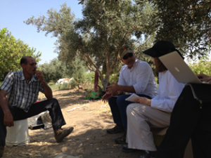 Jordan Valley Field Meeting - Source: Mustafa, Daanish. Field Work in Jordan Valley. Digital Image. [Source Unknown], [Date Published Unknown]