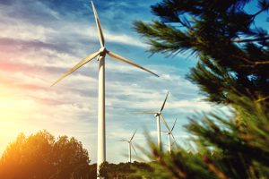 Wind Turbine - Source: Gaudilab. White Wind Turbine Located Outside the City. Digital Image. Shutterstock, [Date Published Unknown]