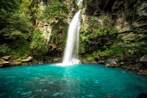 La Cangreja Waterfall in Rincon de La Vieja National Park, Guanacaste, Costa Rica - Source: Courtney, Nicholas. La Cangreja Waterfall in Rincon de La Vieja National Park, Guanacaste, Costa Rica. Digital Image. Shutterstock, [Date Published Unknown]